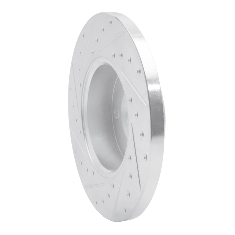 Volkswagen EuroVan Brake Rotor (1) - Front Right - R1 Concepts - Drilled & Slotted - Silver - `96-`00